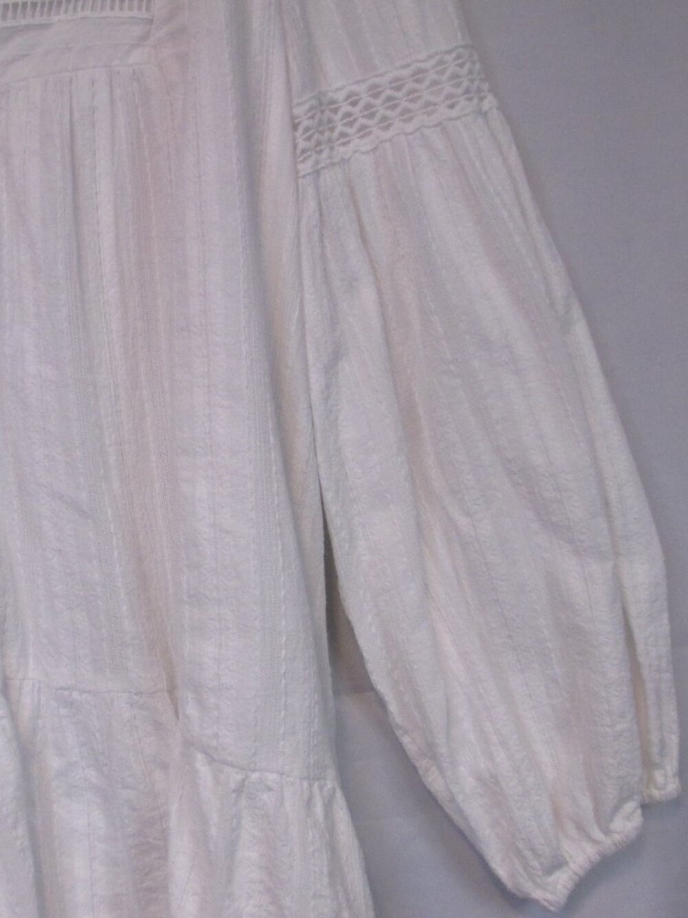 By Anthropologie Haley Embroidered Lace Tunic Blouse Ivory Size Large EUC - Picture 5 of 11